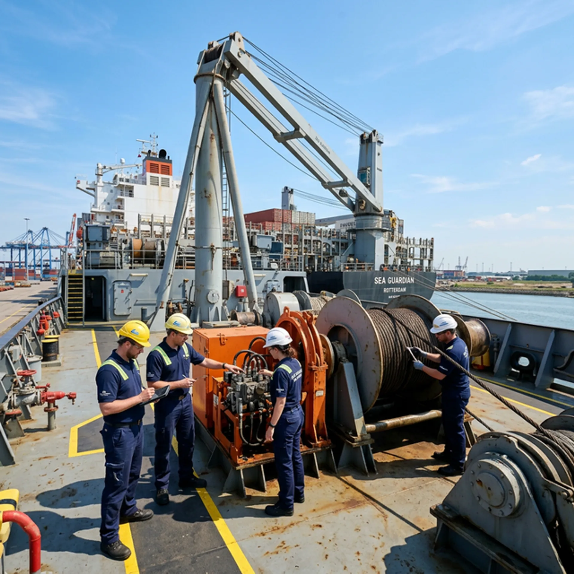 Deck Machinery Overhauling Background