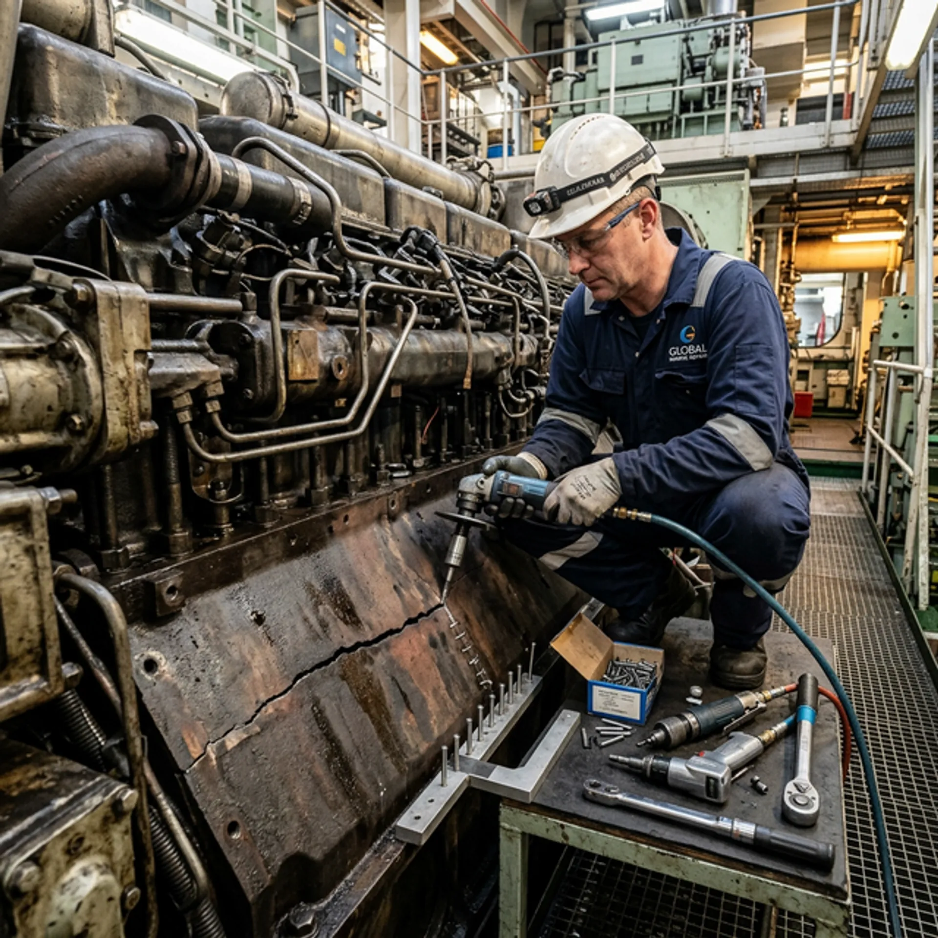 Cold Metal Stitching Background