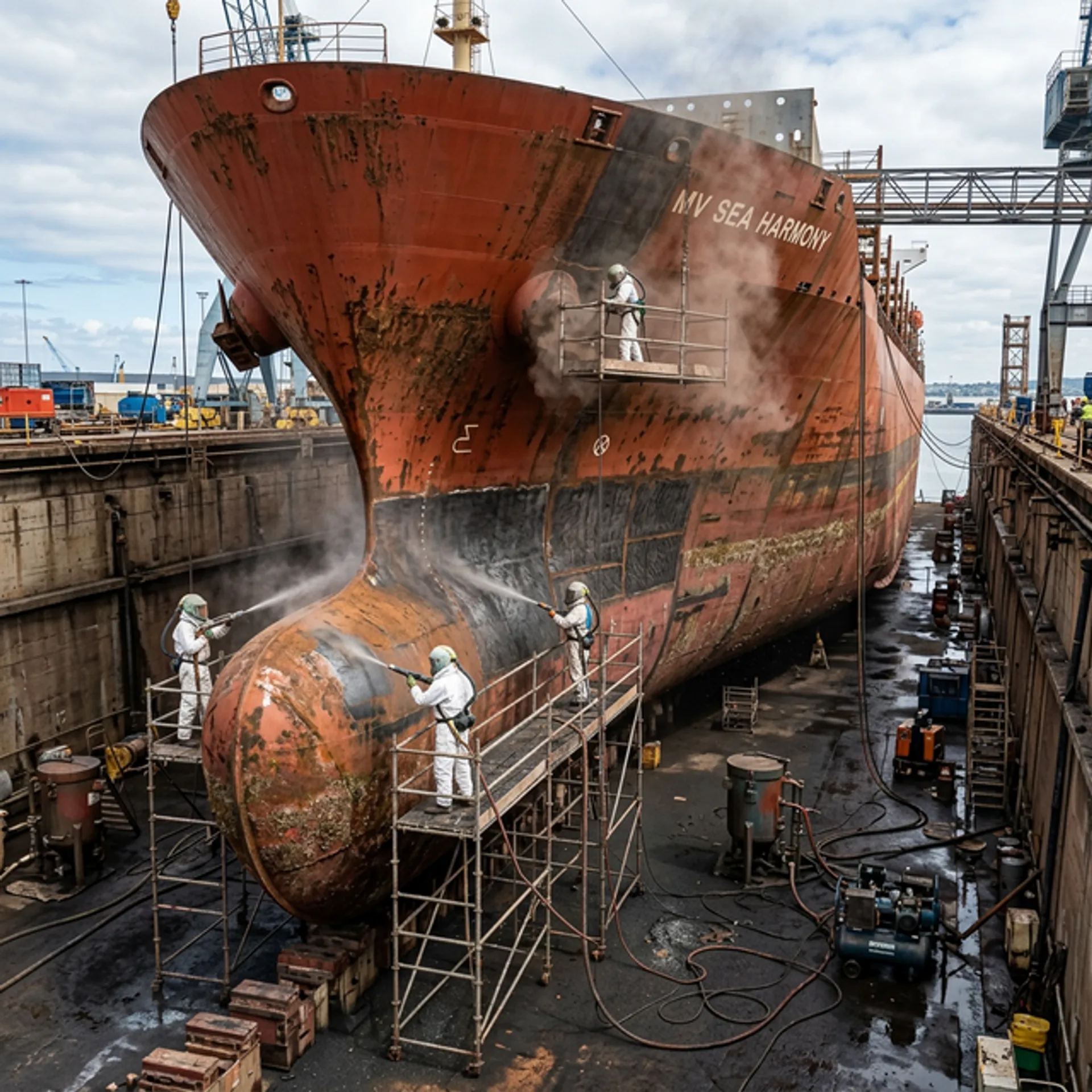 Marine Sandblasting & Surface Prep Background