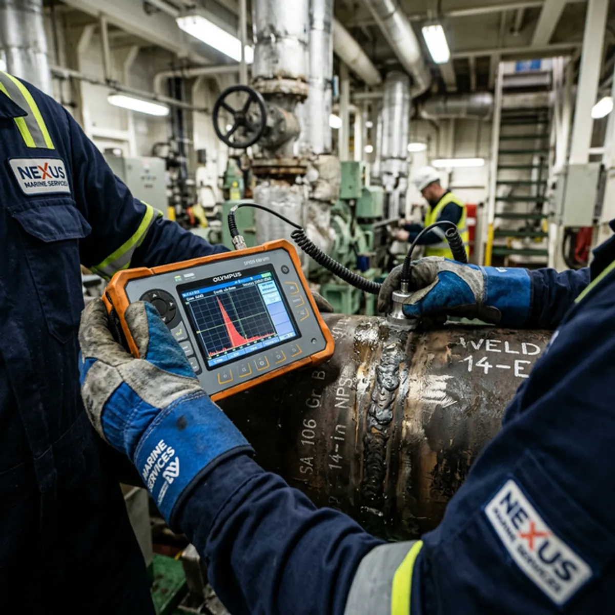 Ultrasonic Flaw Detection (UFD) performed by Leon International Marine Engineers