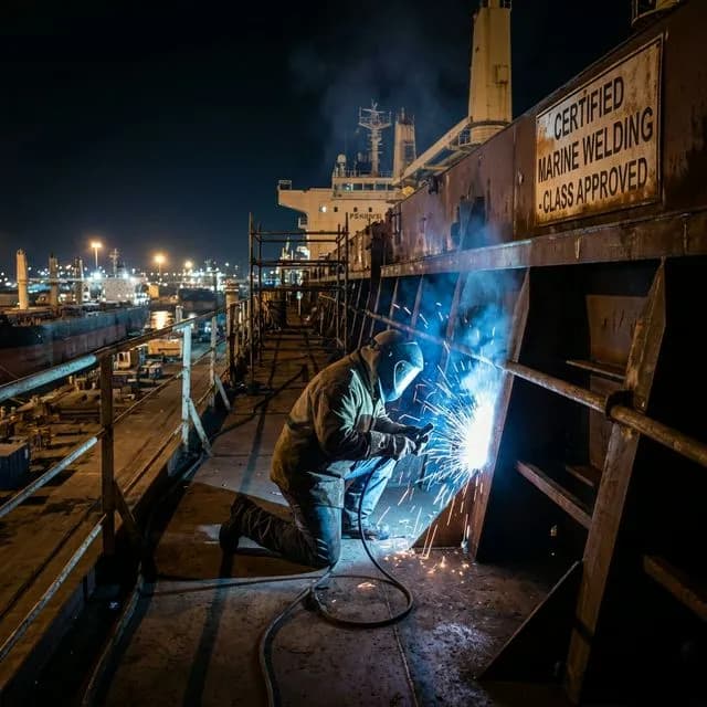 Class-Approved Marine Welding Background