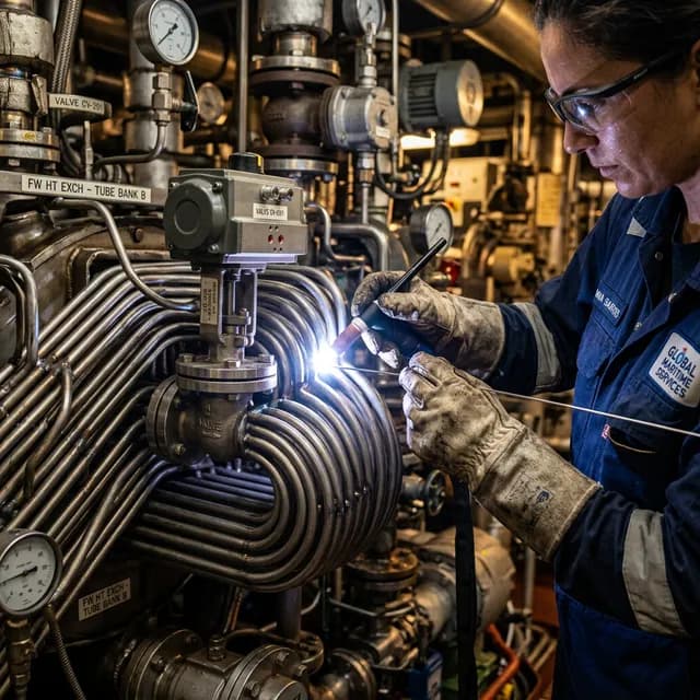 Marine Boiler Repair Services performed by Leon International Marine Engineers